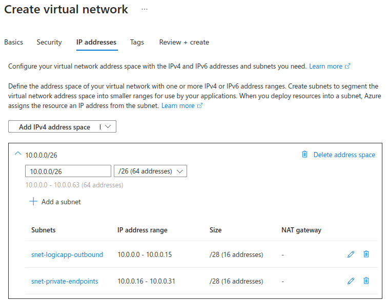 create virtual network